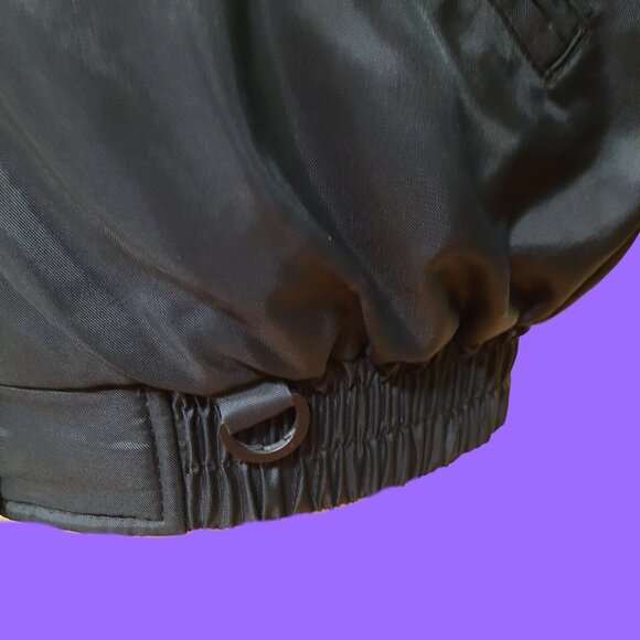 Vintag 90s Racing Bomber Jacket Vortex Insulated Womens M Black Blue Purple Red - Picture 9 of 15